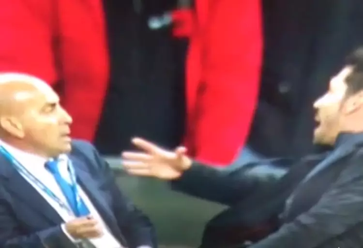 WATCH: Diego Simeone Slaps Atletico Madrid Official During Bayern Munich Game