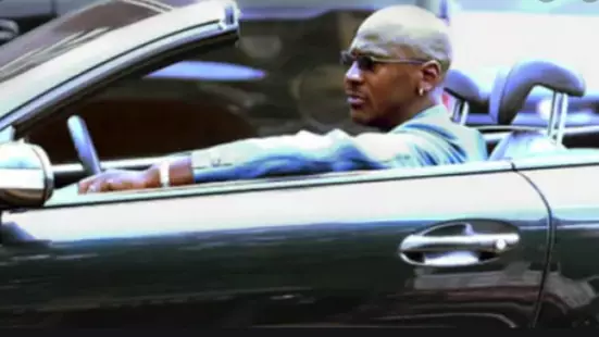 Michael Jordan in one of his cars.