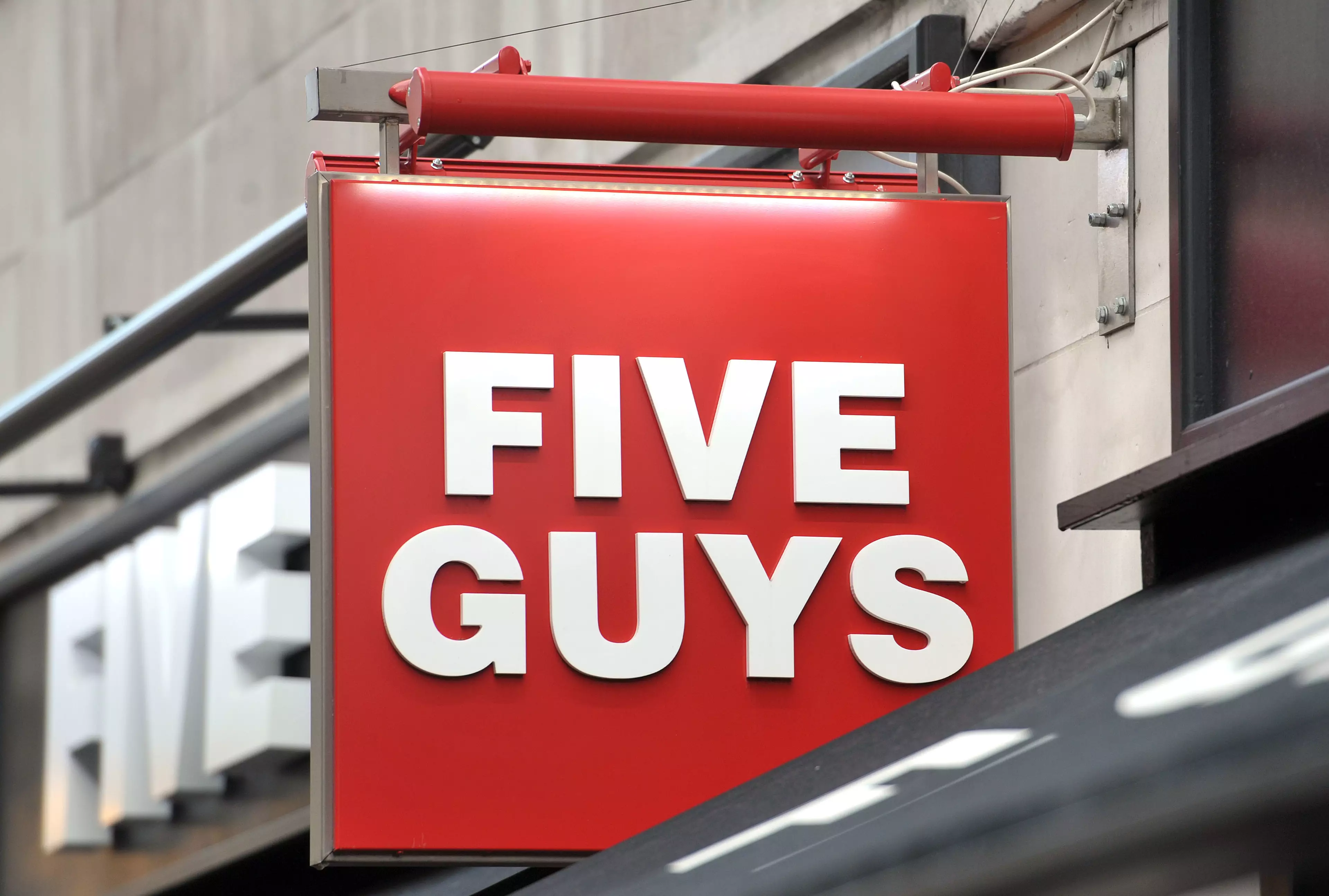 Five guys walk into Five Guys... and it all kicks off.