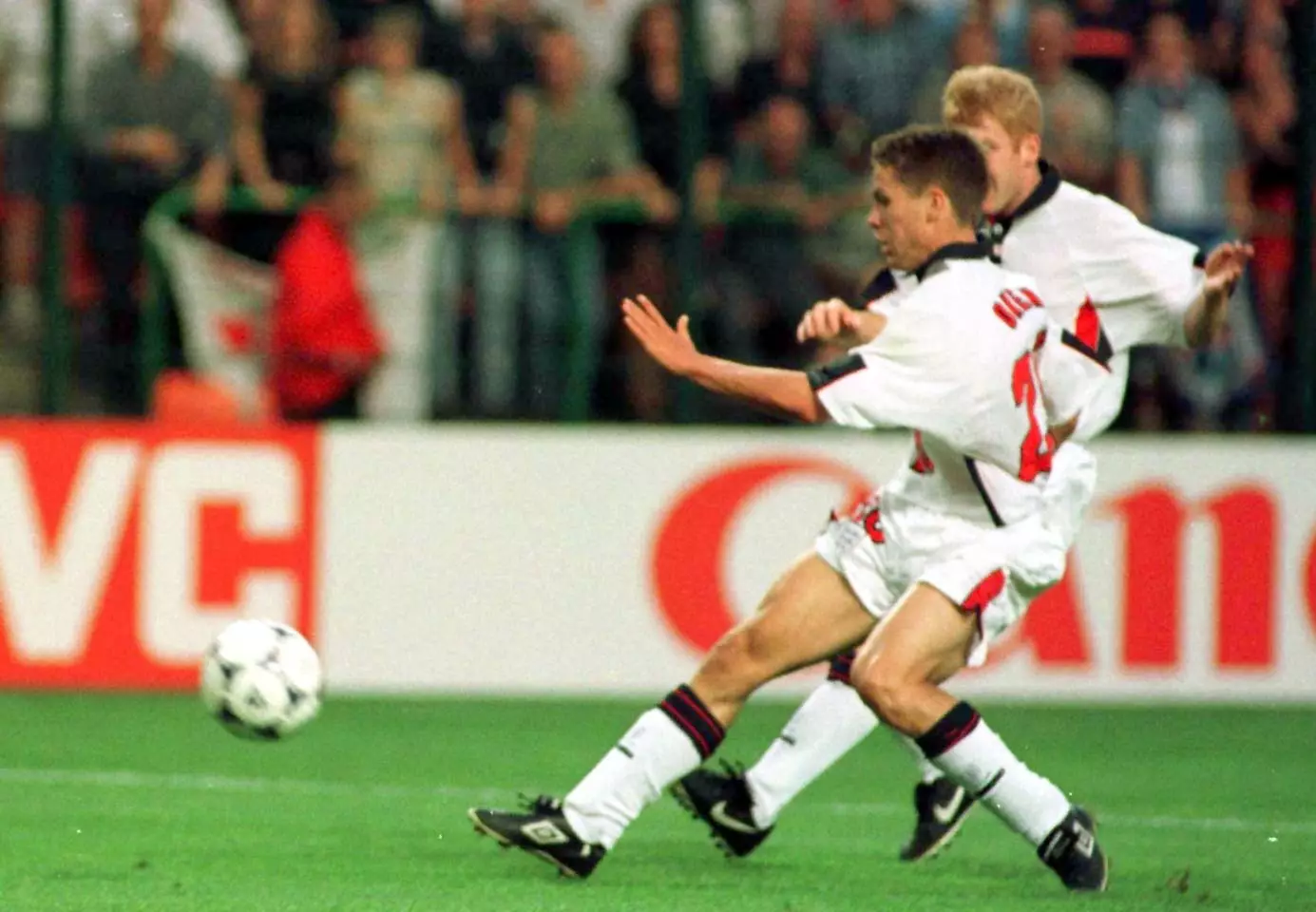 Michael Owen scoring in the 1998 World Cup. Image: PA Images
