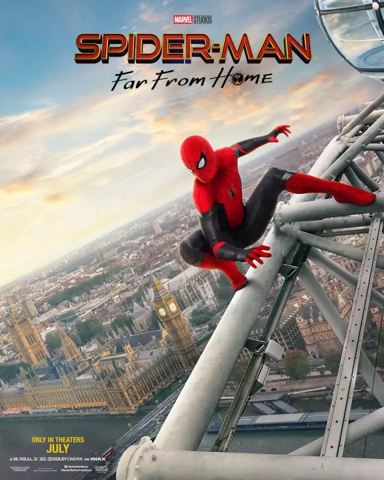 Spiderman: Far From Home swinging into a cinema near you.