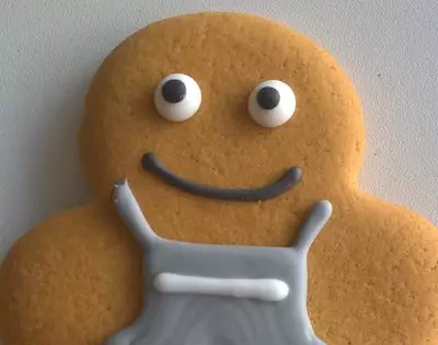 The gingerbread person needs a name.