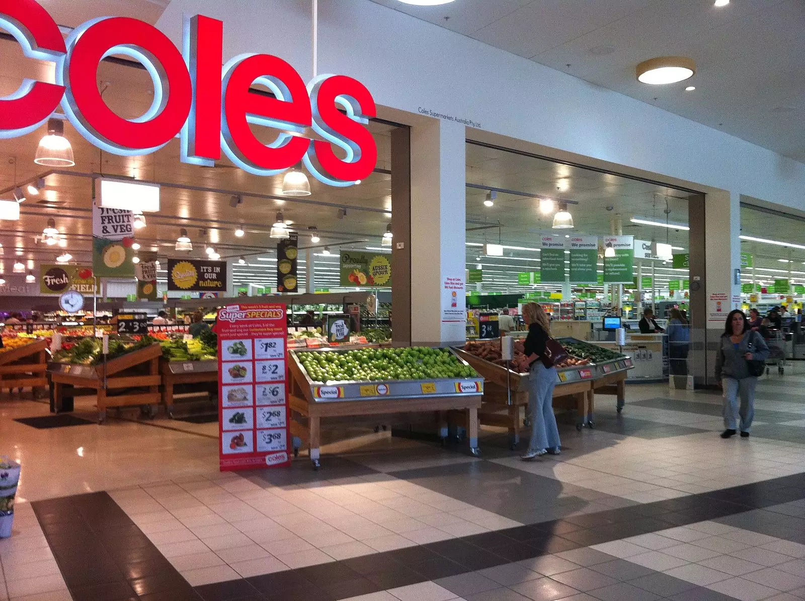 Stock image of Coles.