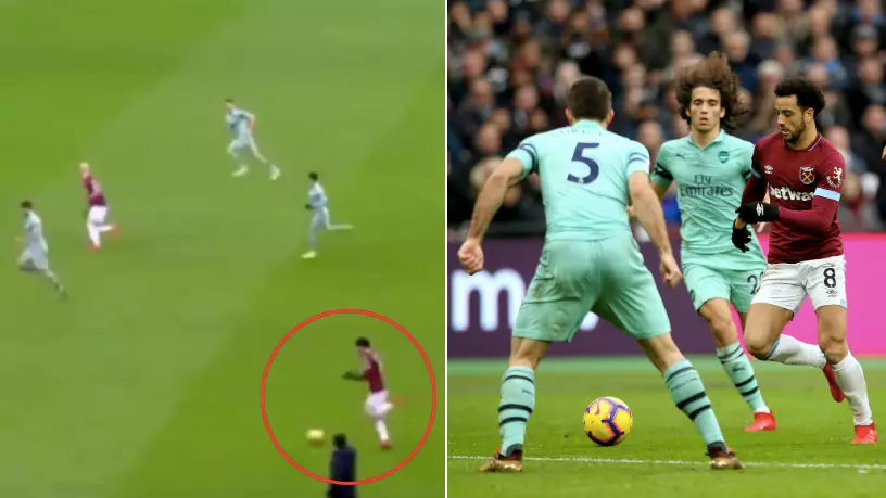 Felipe Anderson Adjusting His Gloves While Dribbling Against Arsenal's Defence Is Troll Level 1000