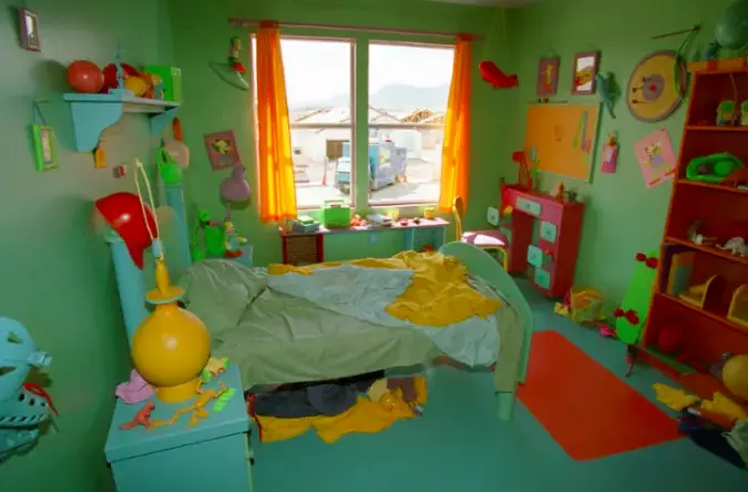 Bart's bedroom was replicated in fine detail (