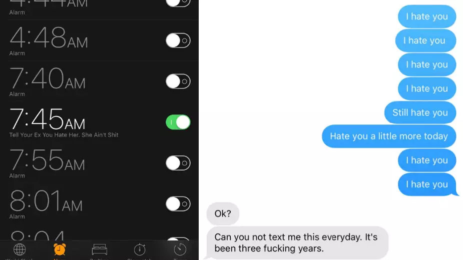 Guy Sends The Same Text At The Same Time To His Ex Everyday 