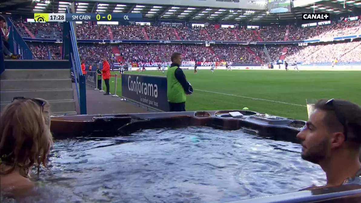 There's A Hot Tub Pitchside At Caen FC
