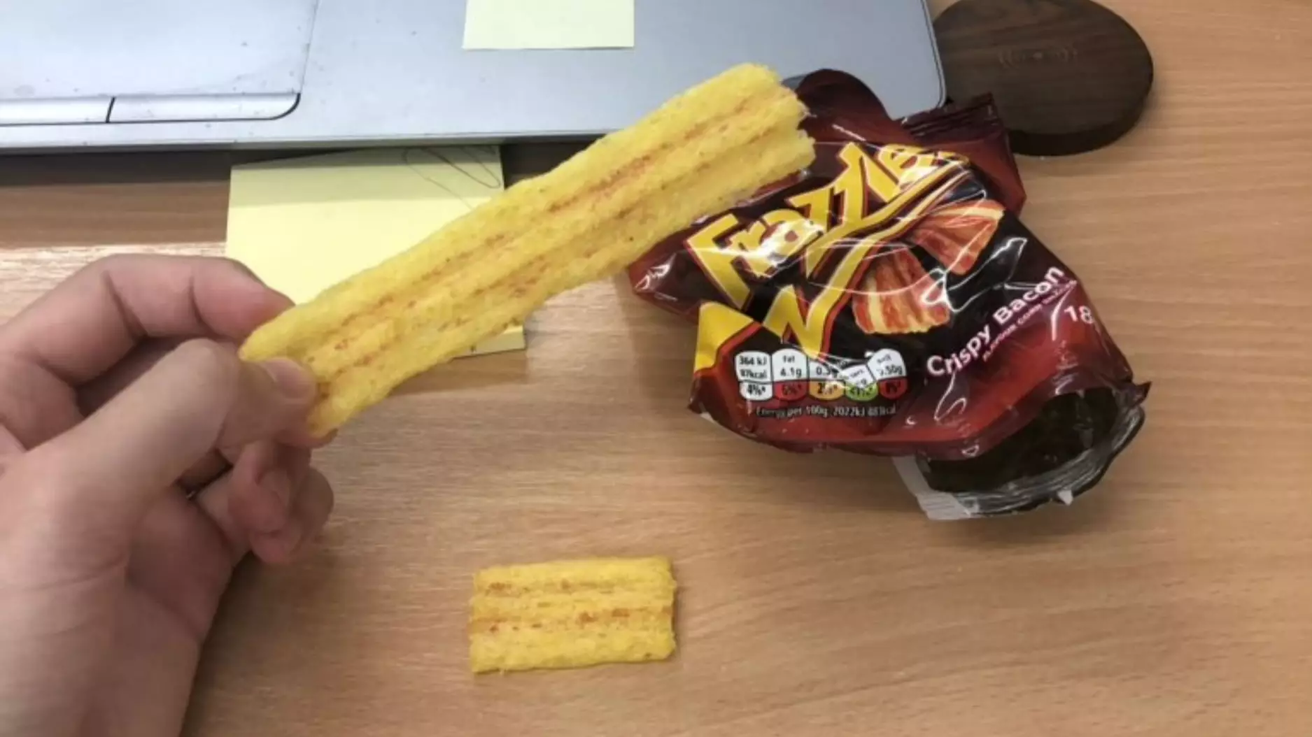 Man Finds Massive 'World Record' Sized Frazzle Inside Packet Of Crisps