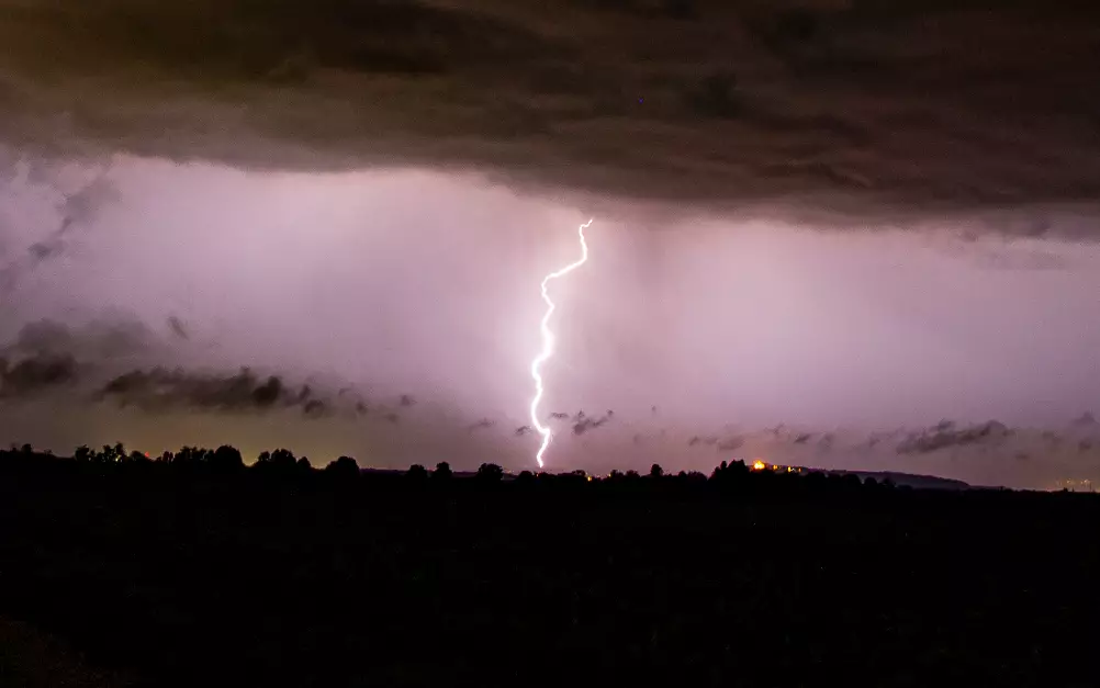 Stock image of lightning.