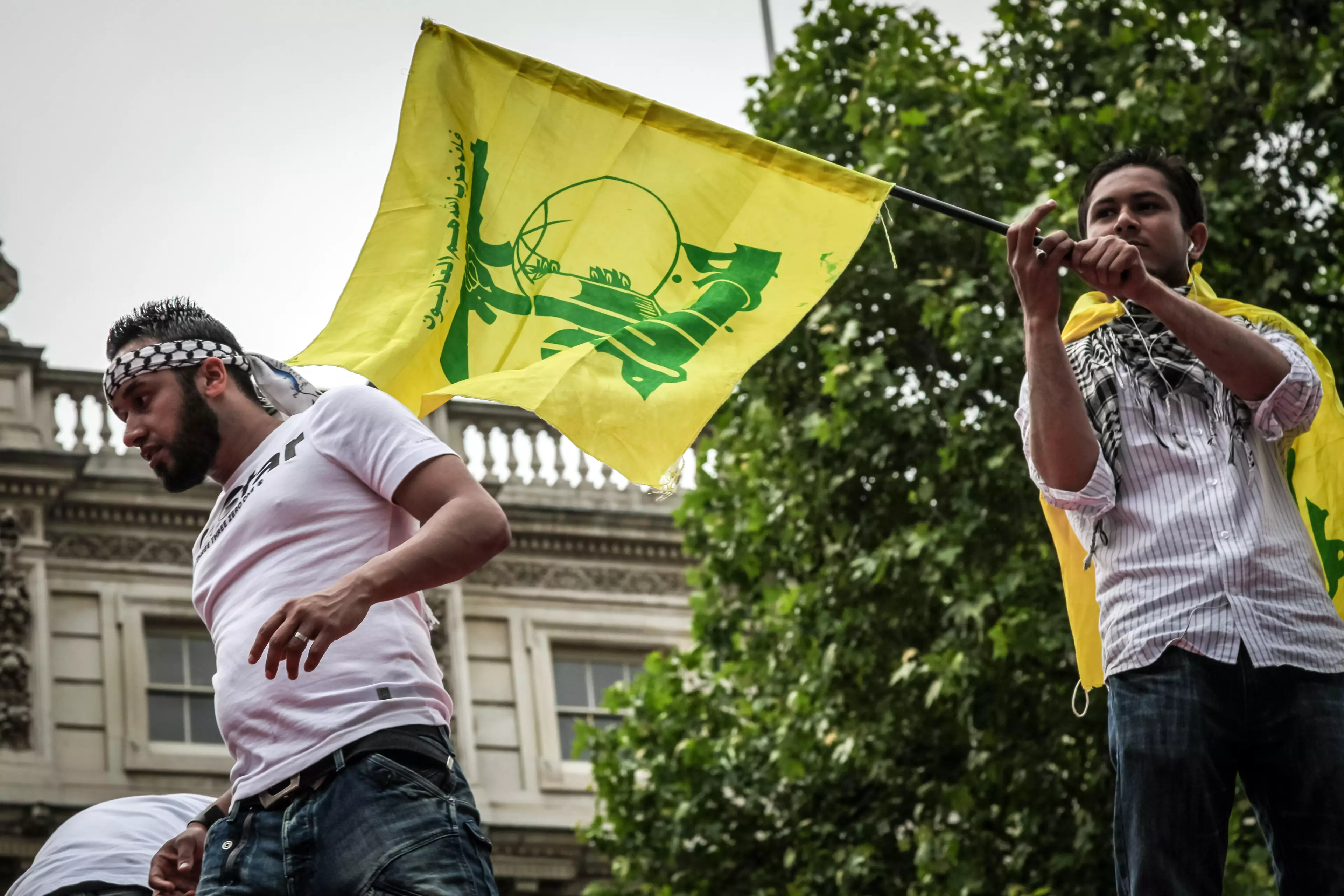 The flag of Hezbollah.