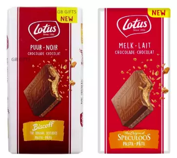 The chocolate cream bar comes in a milk or dark coating (