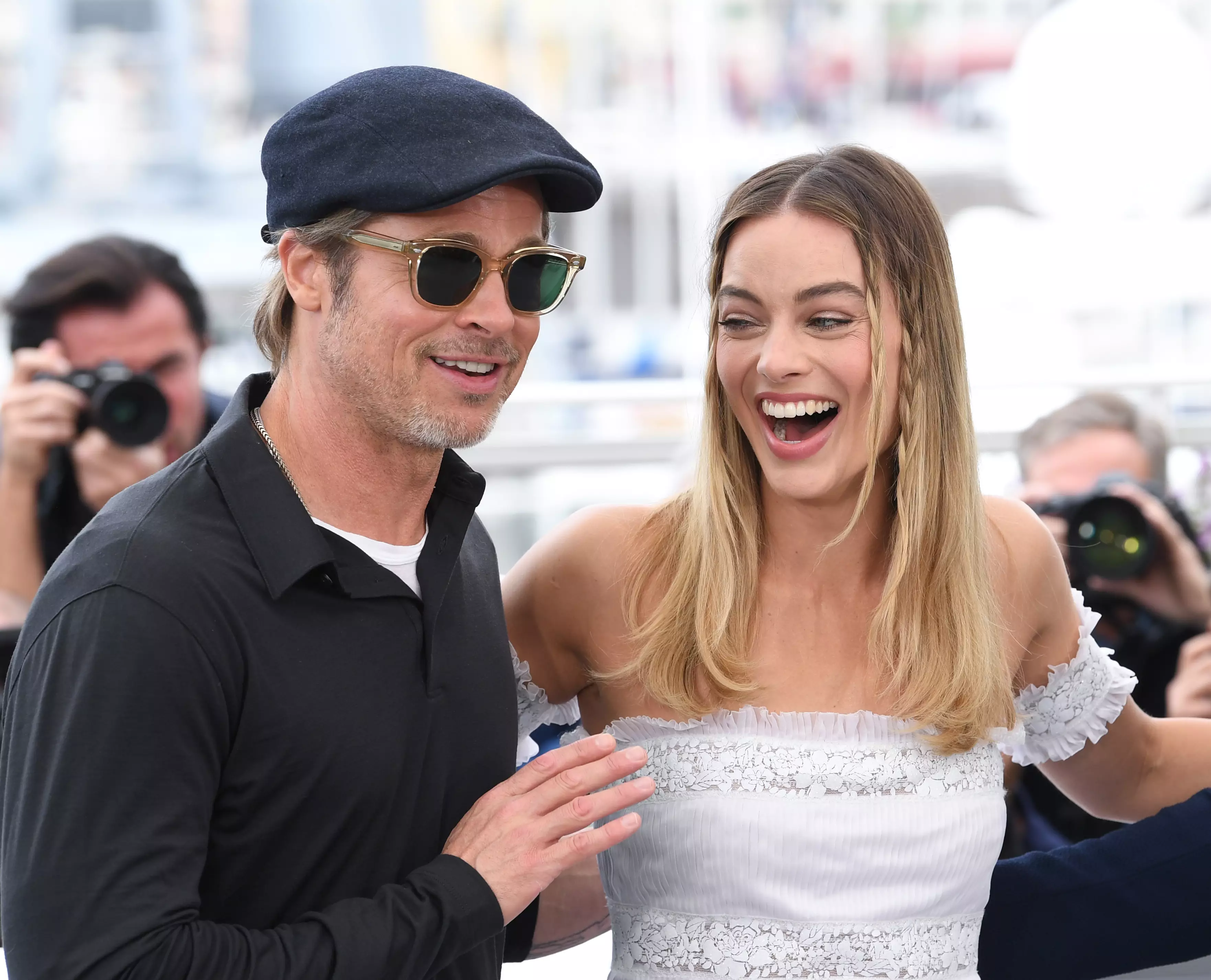 Brad Pitt and Margot Robbie said they would jump at the chance to star in Quentin Tarantino's next movie.