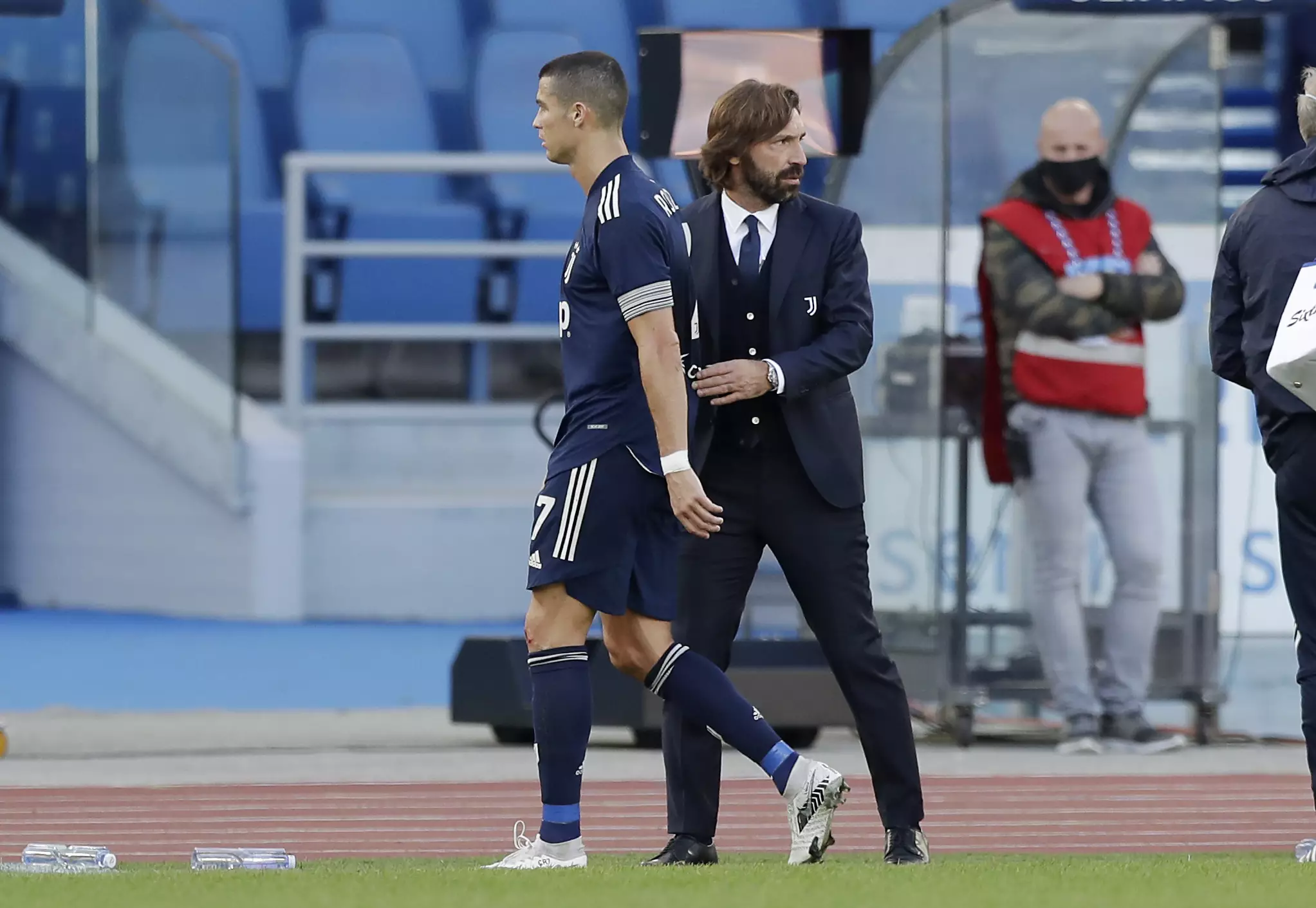 There's been on indication of a falling out with Juve head coach Andrea Pirlo.