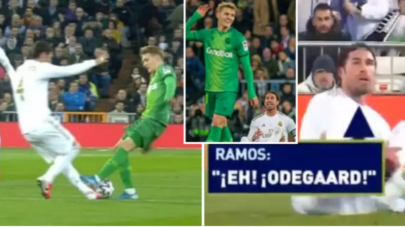 Sergio Ramos Swears At Martin Odegaard And 'Calls His Mother A Wh*re' After He Stamps On Him