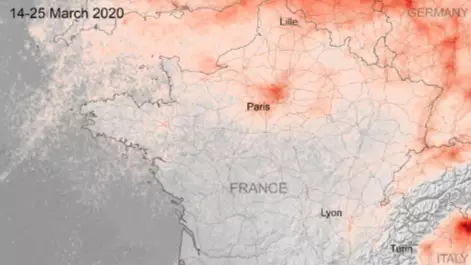 Satellite Images Show Sharp Drop In Air Pollution Amid Coronavirus Lock Down Measures 