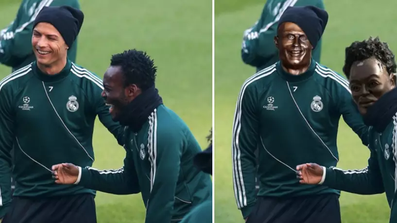 Michael Essien Has Life-Size Statue Erected In Ghana And It's Actually Terrifying