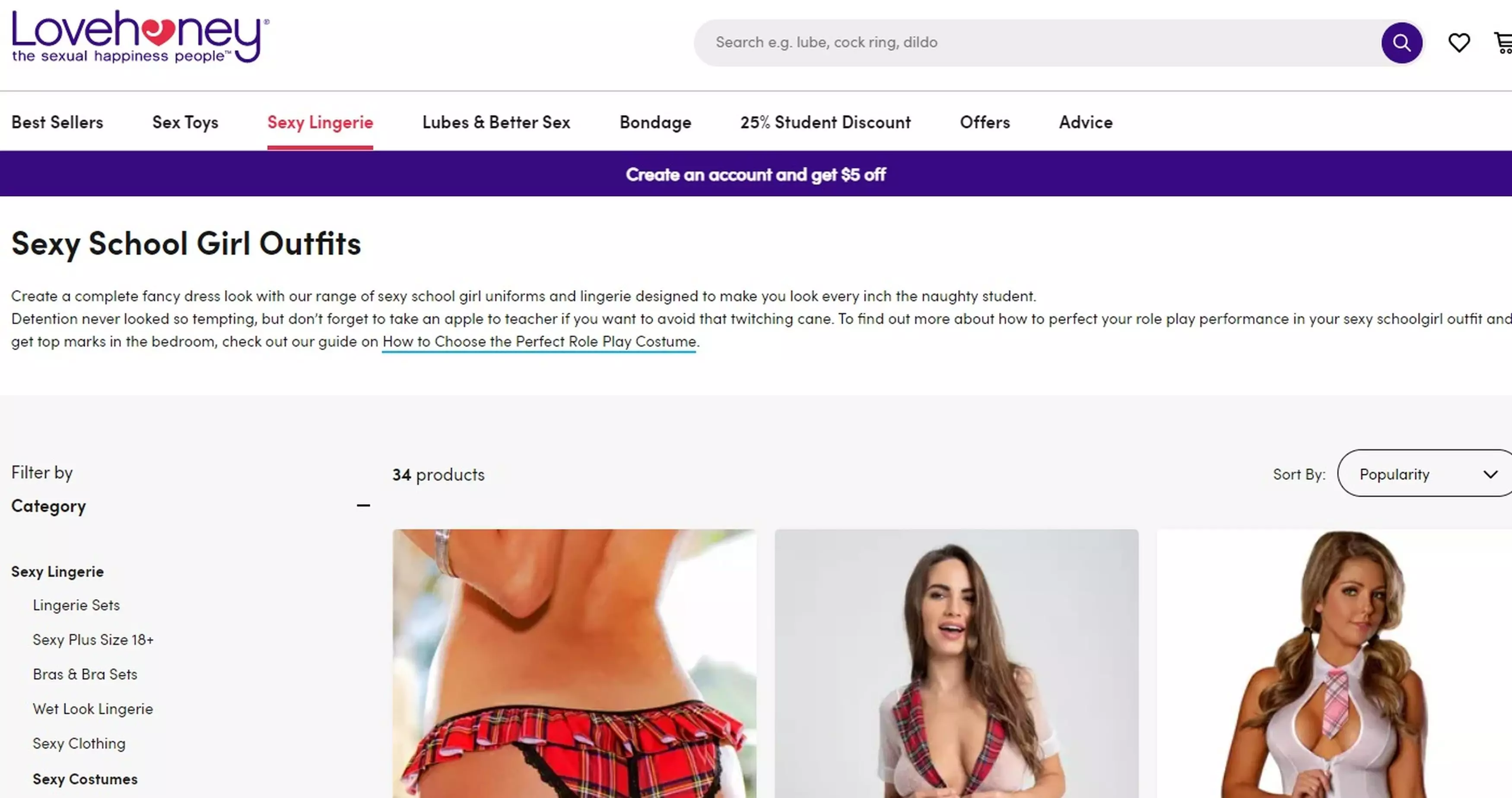 The North London Radical Feminists are calling for UK sex shops and lingerie suppliers to stop selling of school uniform or school uniform inspired costumes (