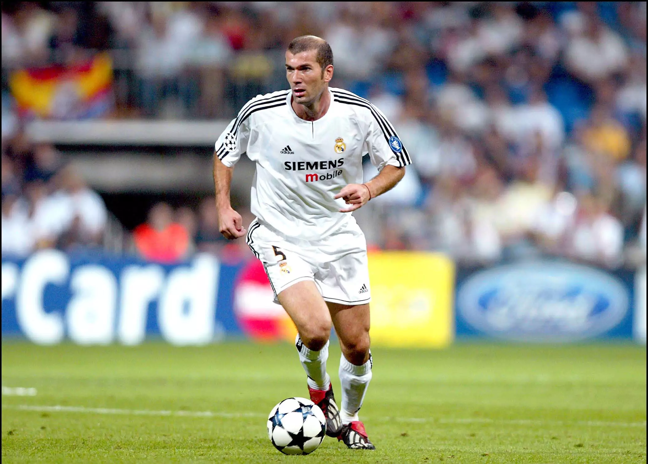 Zidane in action for Real Madrid. Image: PA