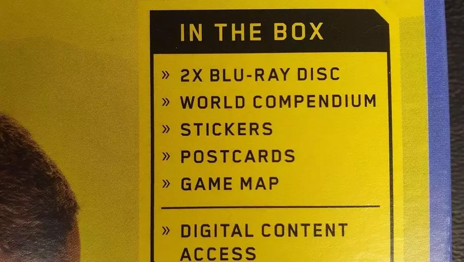 The apparent front cover of the Cyberpunk 2077 PS4 box /