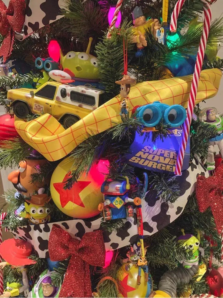 The tree features many Toy Story character (