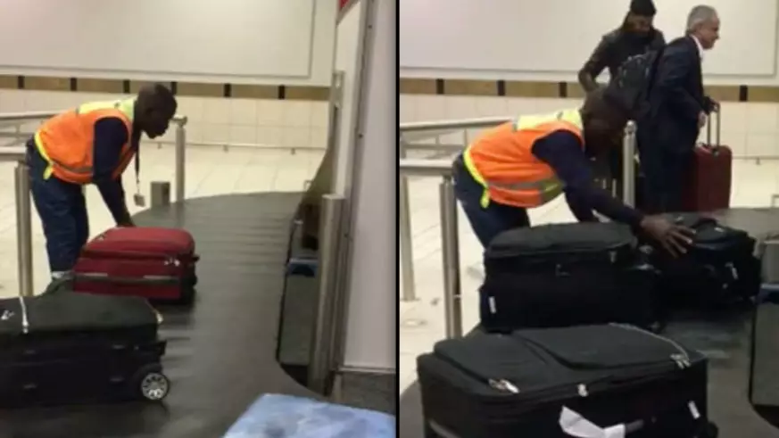 South African Baggage Handler Spotted Treating People's Luggage With Great Care