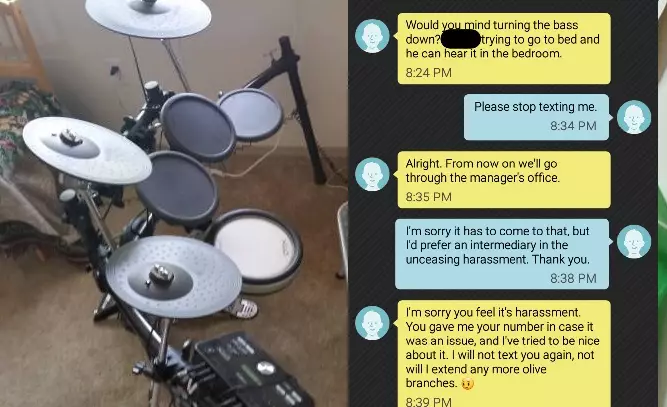 Lad Shares Texts From 'Psychotic' Neighbours Who Complain At A Pin Drop