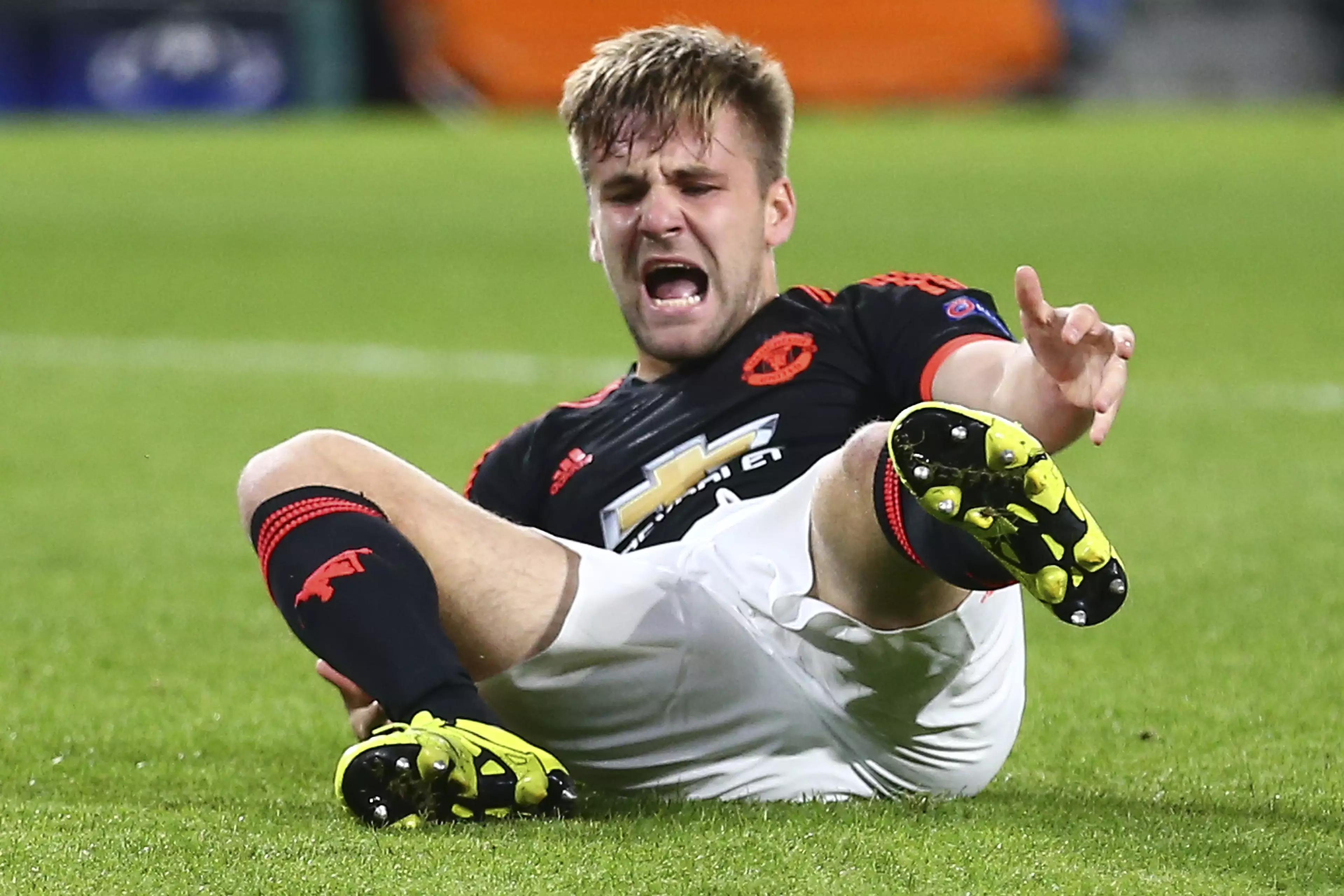 Shaw suffered a broken leg in a Champions League game. Image: PA Images