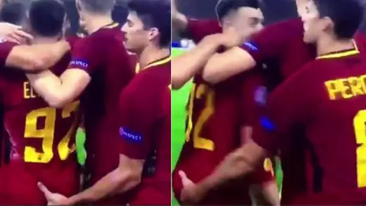 Watch: Diego Perotti Gets Too Close To Stephan El Shaarawy During Goal Celebration