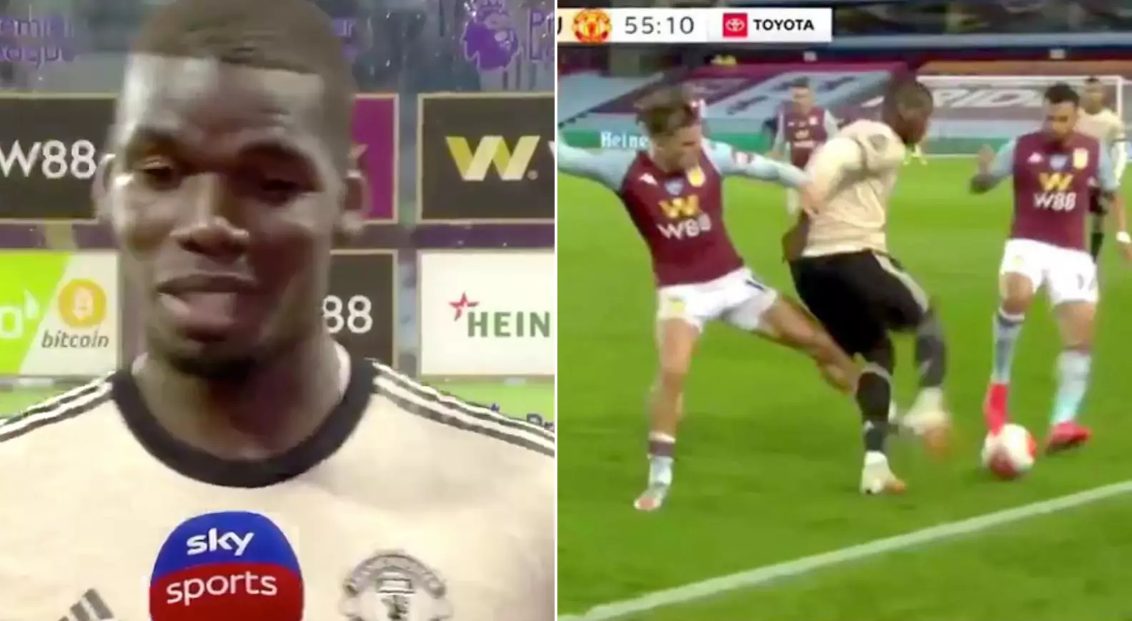 Paul Pogba Shows Off Incredible Skill Moves Against Aston Villa