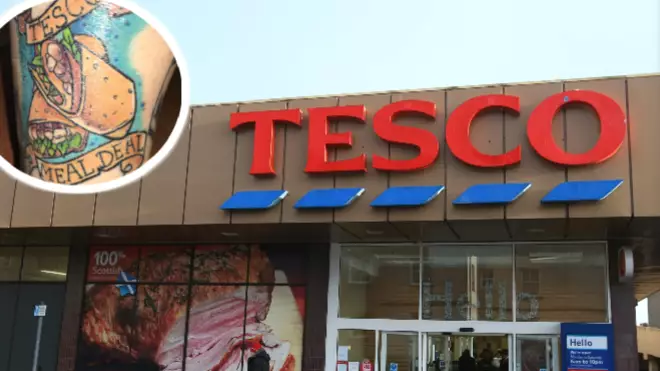 Woman Gets Favourite Tesco Meal Deal Tattooed On Her Leg