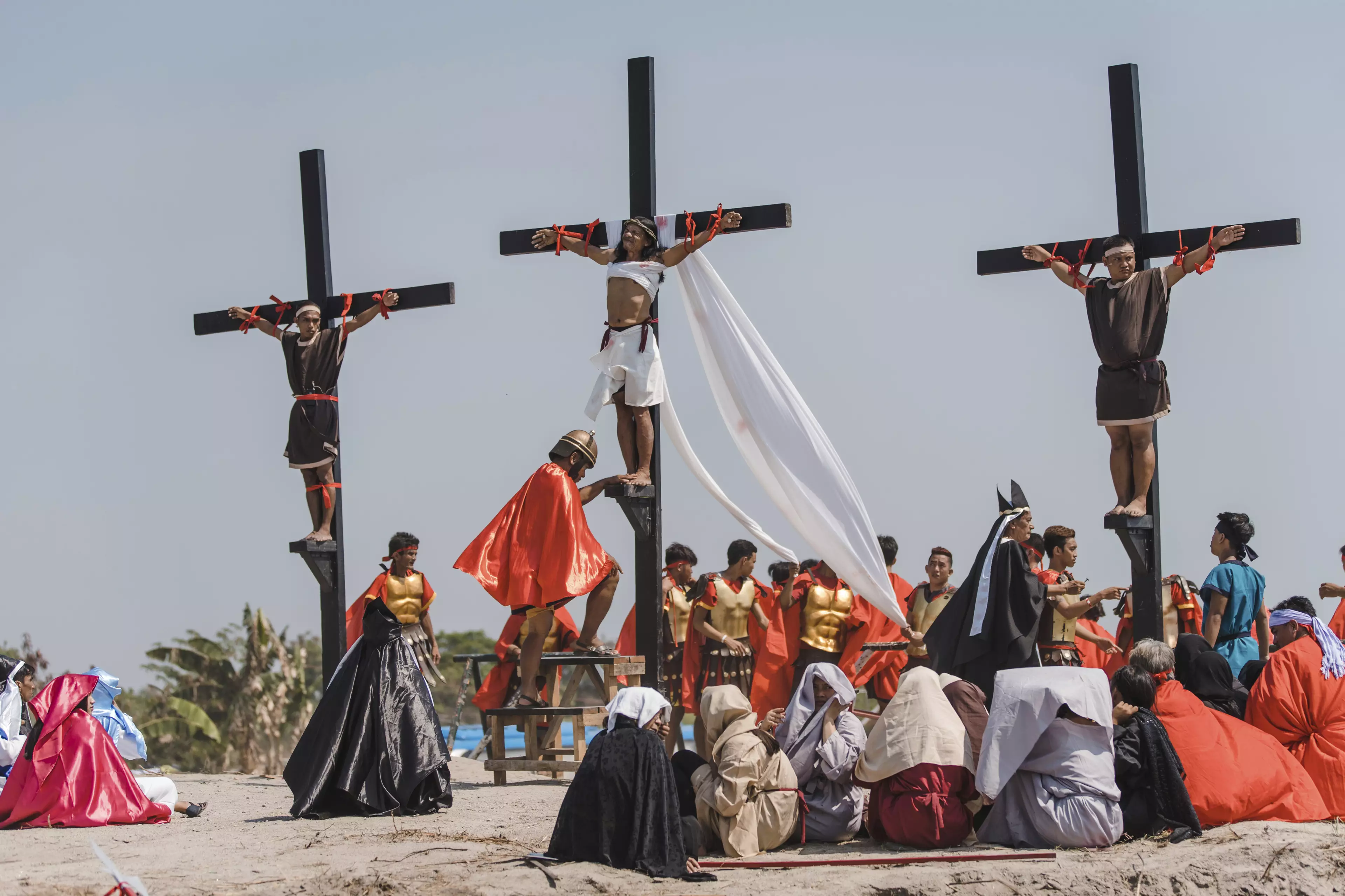 Ruben Enaje, was 'crucified' for the 33rd year in a row.