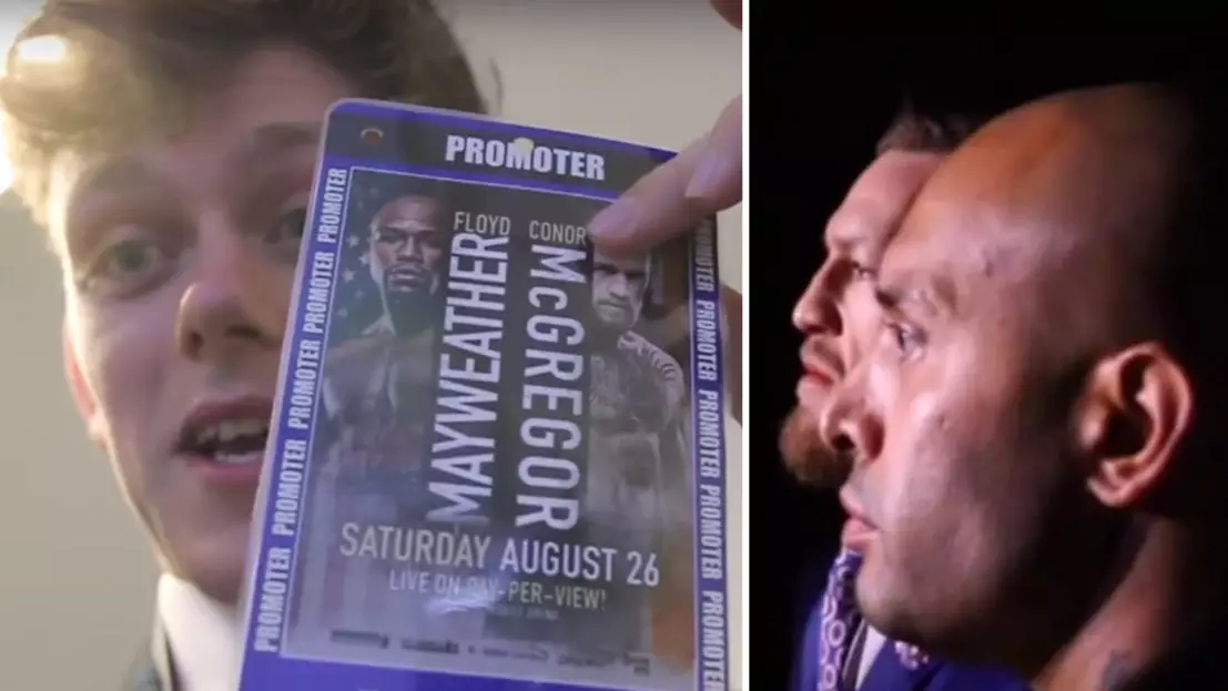 WATCH: Lad Pulls Off The Ultimate Blag At The Mayweather/McGregor Press Conference
