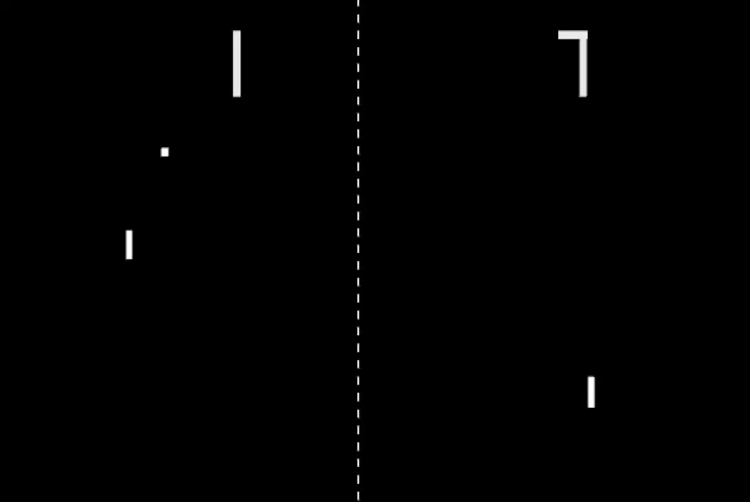 The arcade version of Pong /