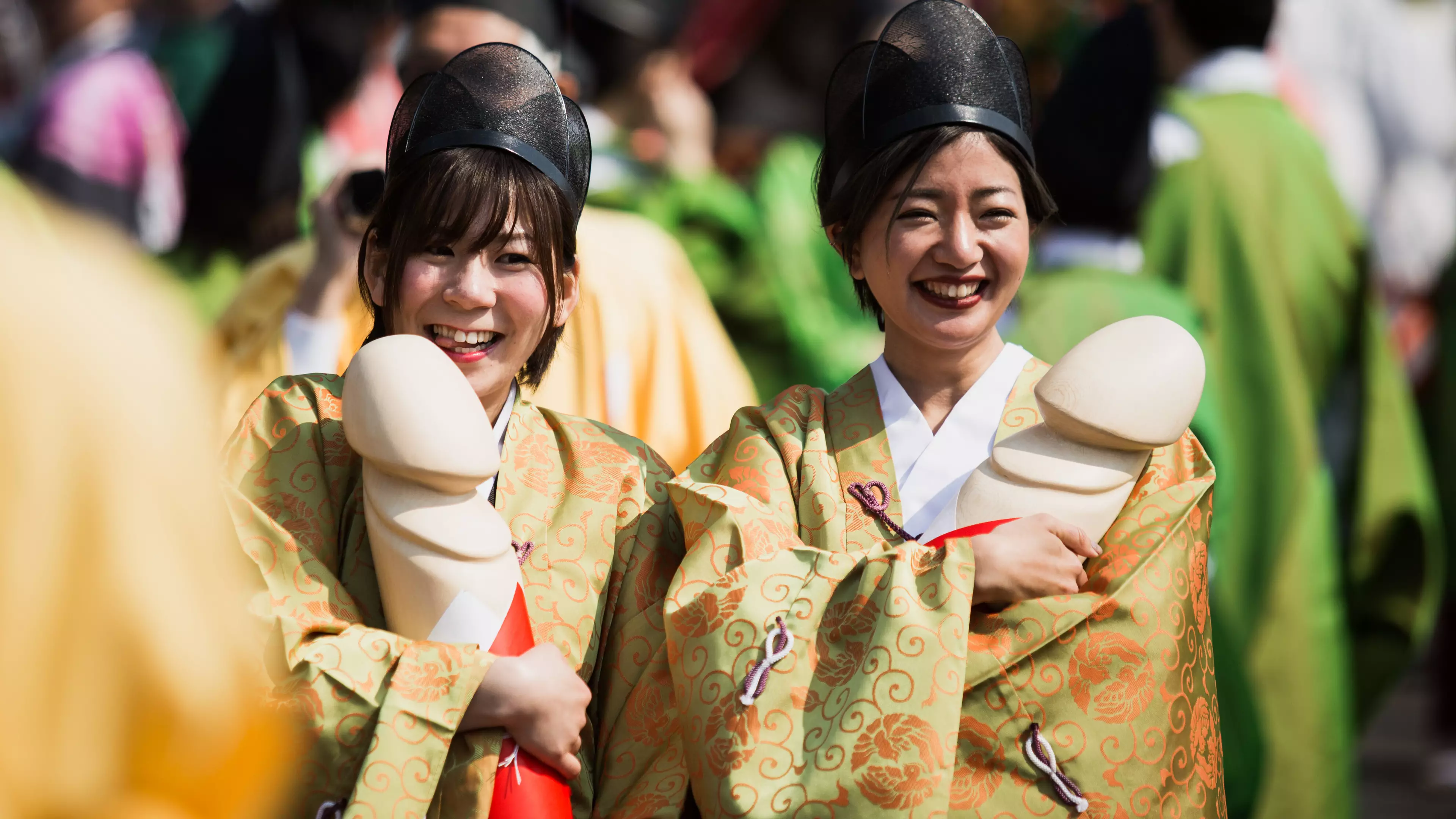 Thousands Gather Holding Giant Penises For Honen-Sai Festival In Japan