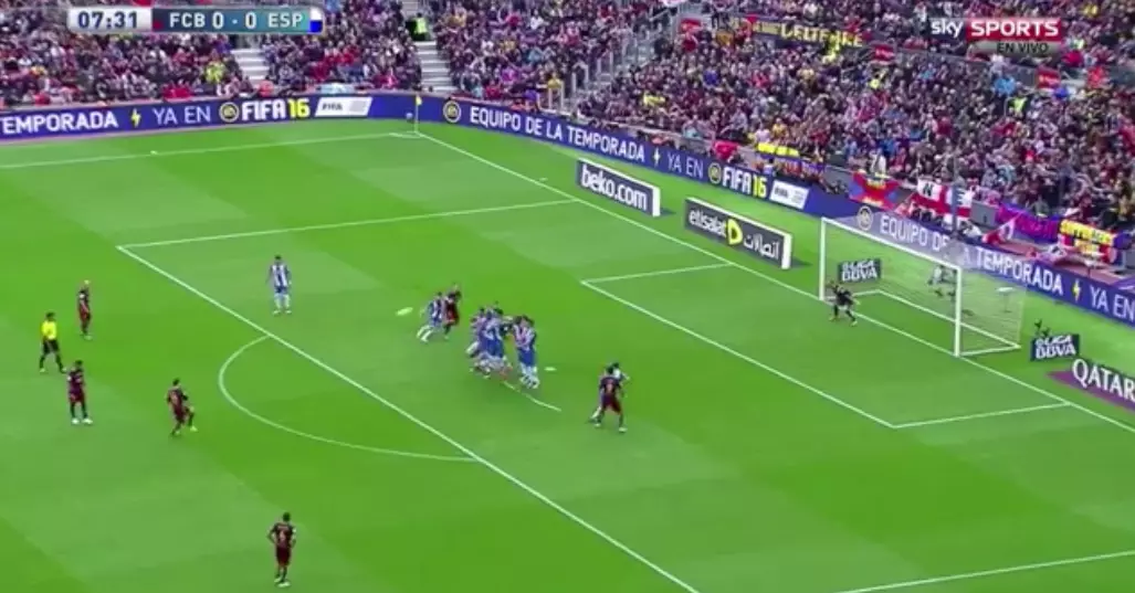 WATCH: Leo Messi Fires Home A Perfect Free-Kick Against Espanyol