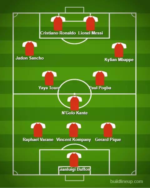 Wenger's 'What Might Have Been XI.' Image: SPORTbible/Buildlineup.com