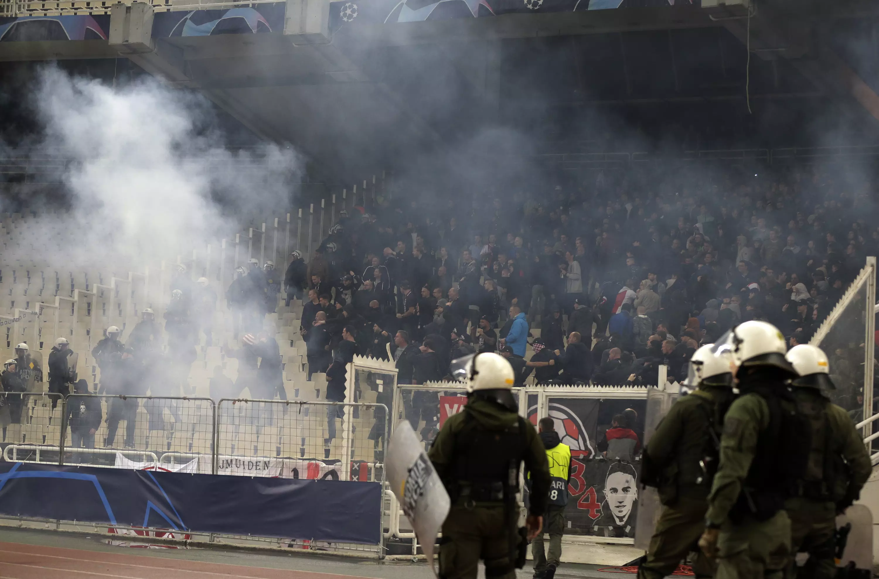 The stadium erupted into violence ahead of tonight's game.