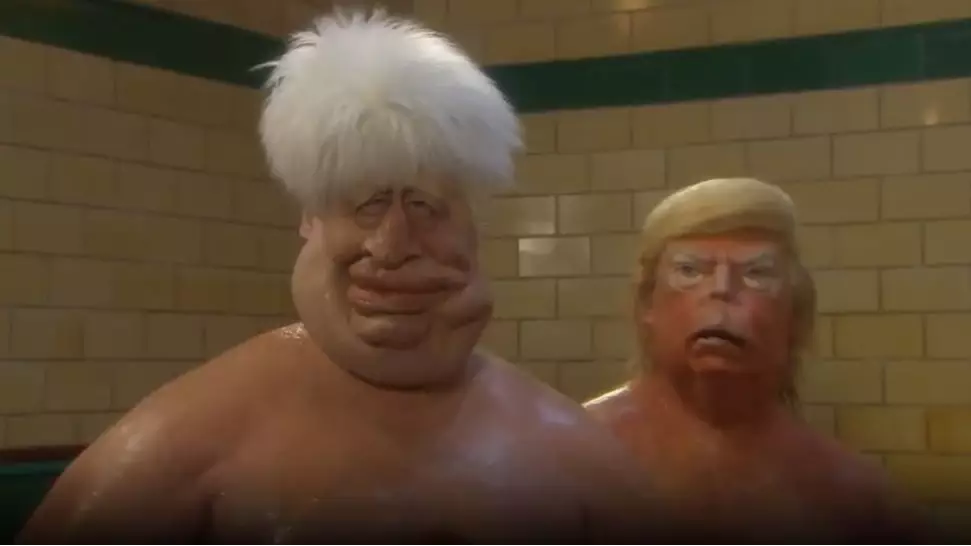 Spitting Image Trailer Shows Boris Johnson, Donald Trump And Vladimir Putin Battle In Sauna