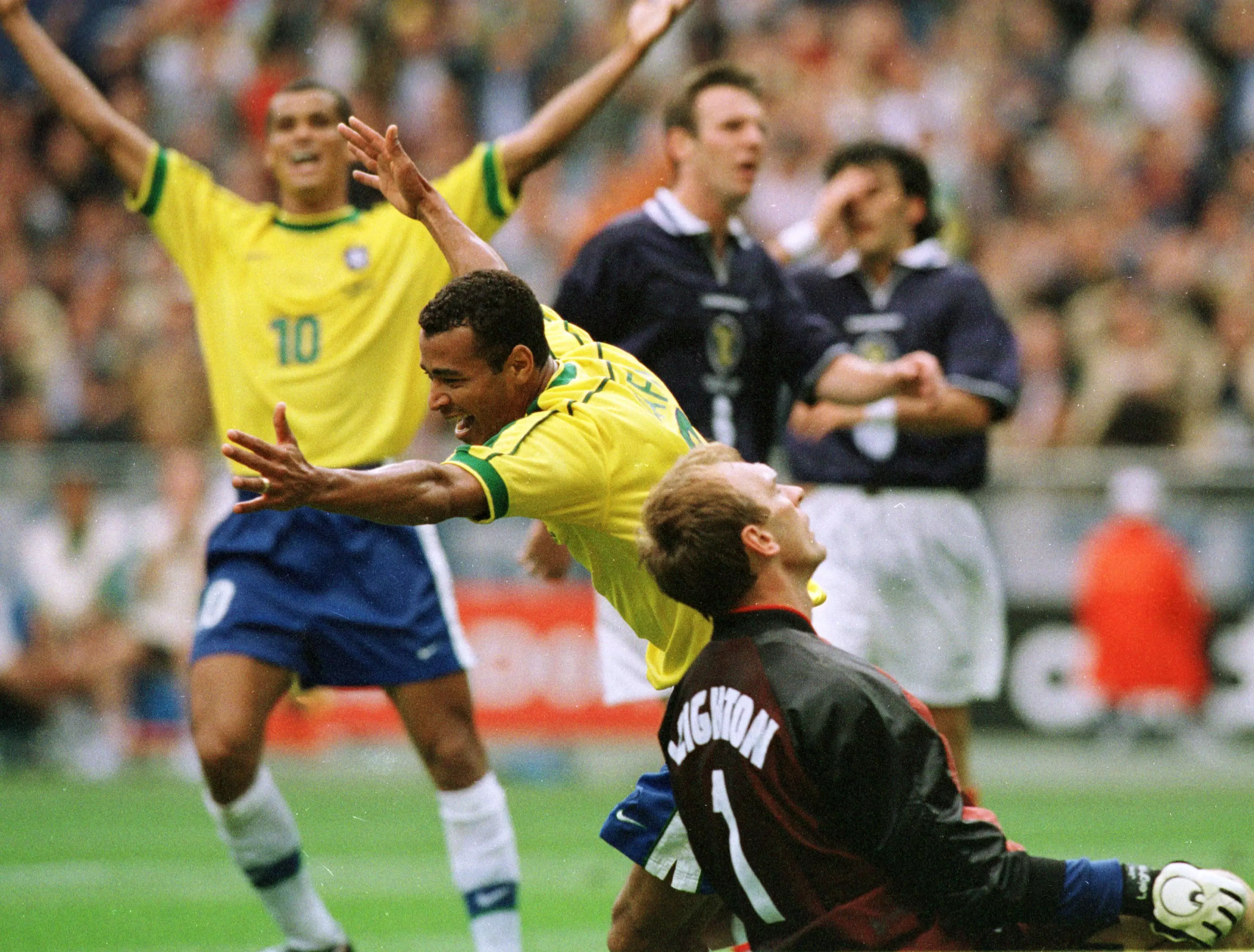 The last time Scotland were in an international tournament they faced World champions Brazil. Image: PA Images