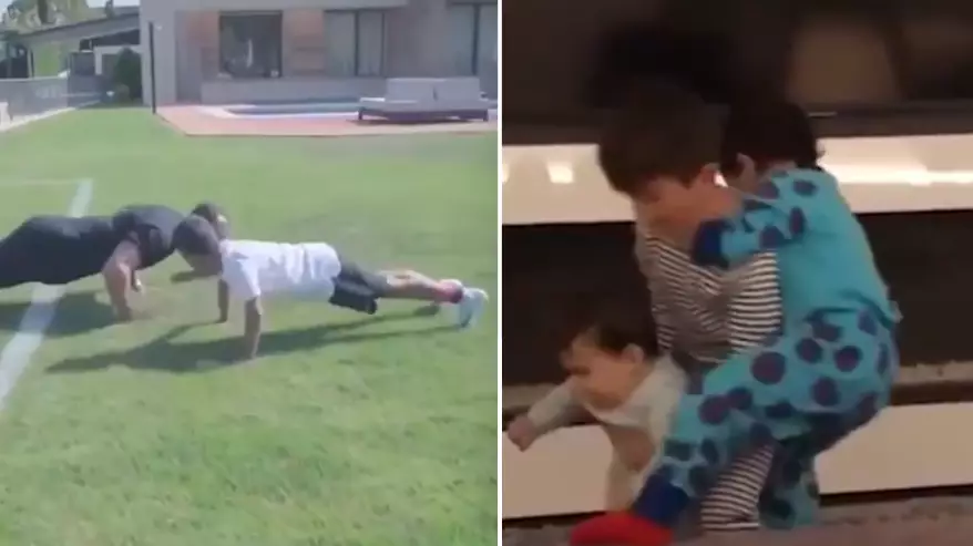 A Hilarious Video Highlights The Difference Between Ronaldo And Messi's Kids
