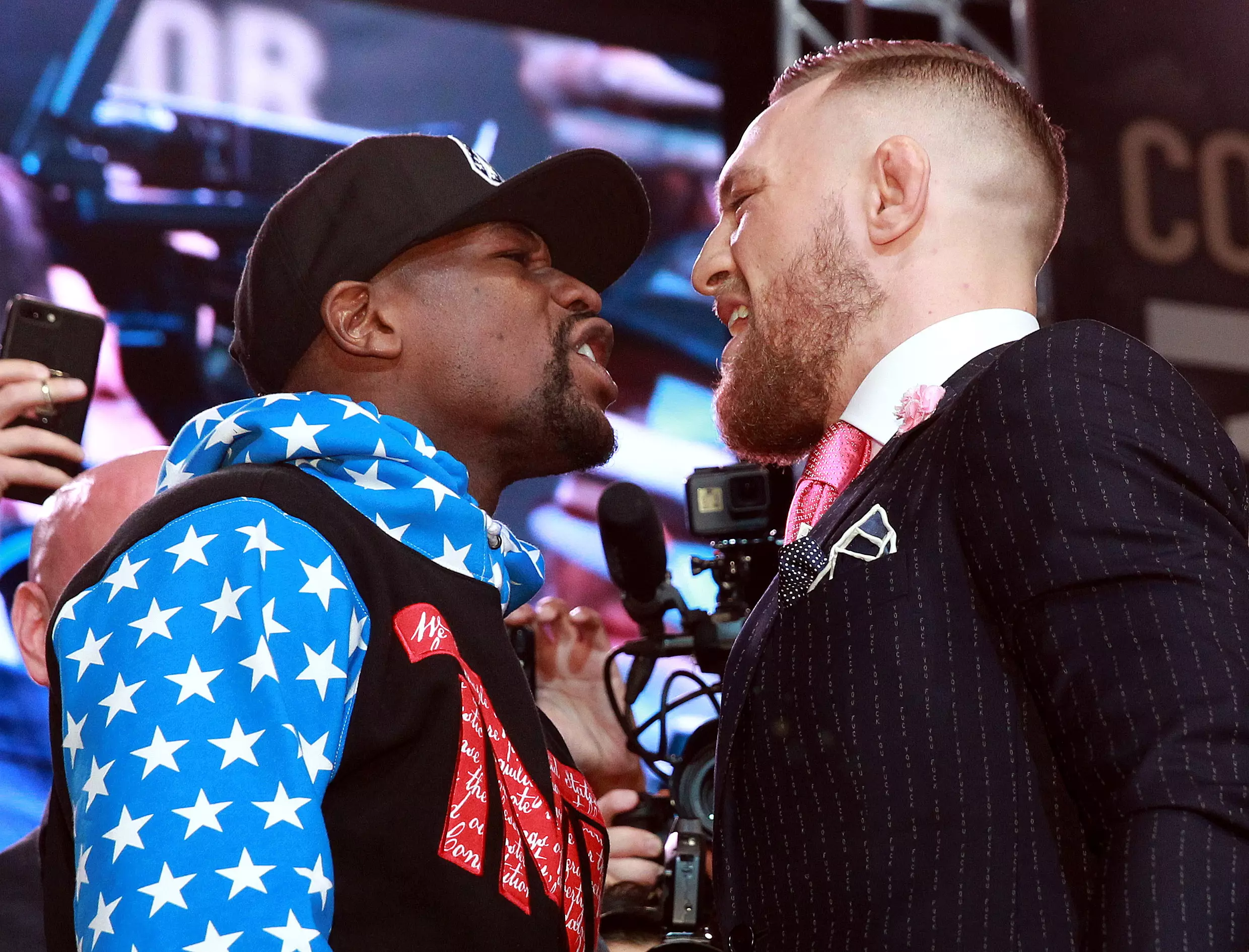 The back and forth between McGregor & Mayweather was more explosive than the fight. Image: PA Images