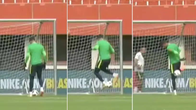 Only A Brazilian Goalkeeper Could Pull Off Skills Like These In Training 