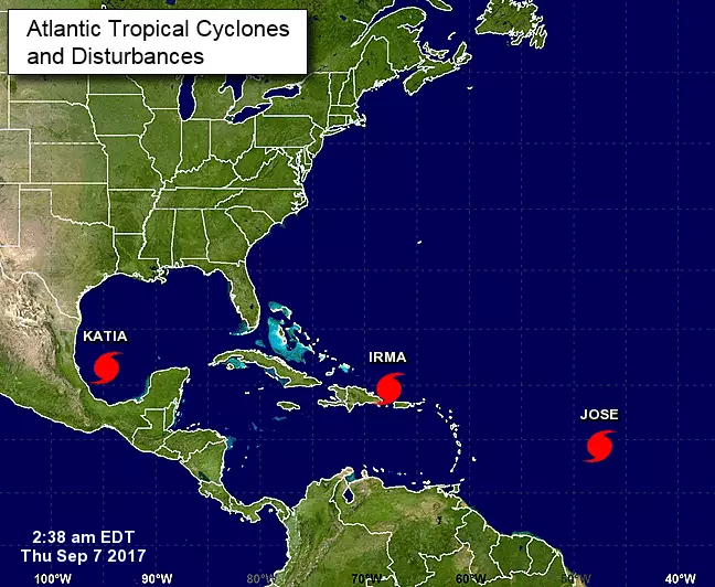 Three hurricanes