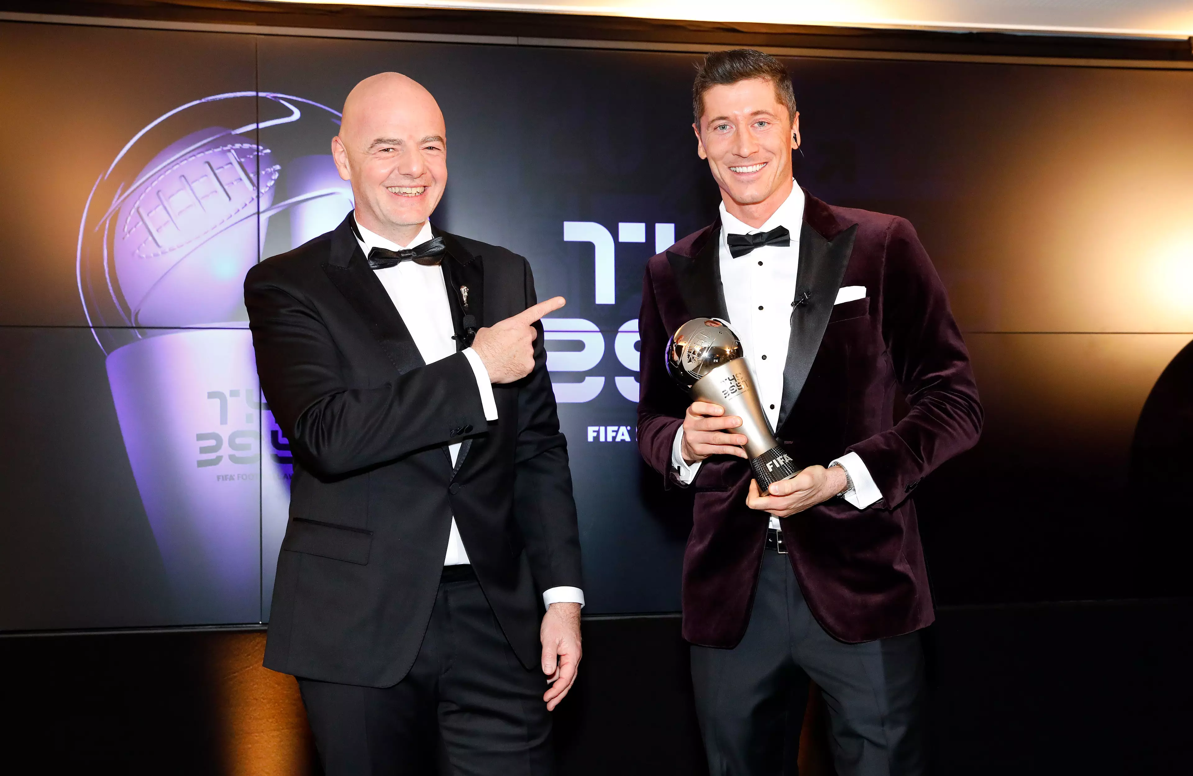 Lewandowski did win FIFA's The Best award. Image: PA Images