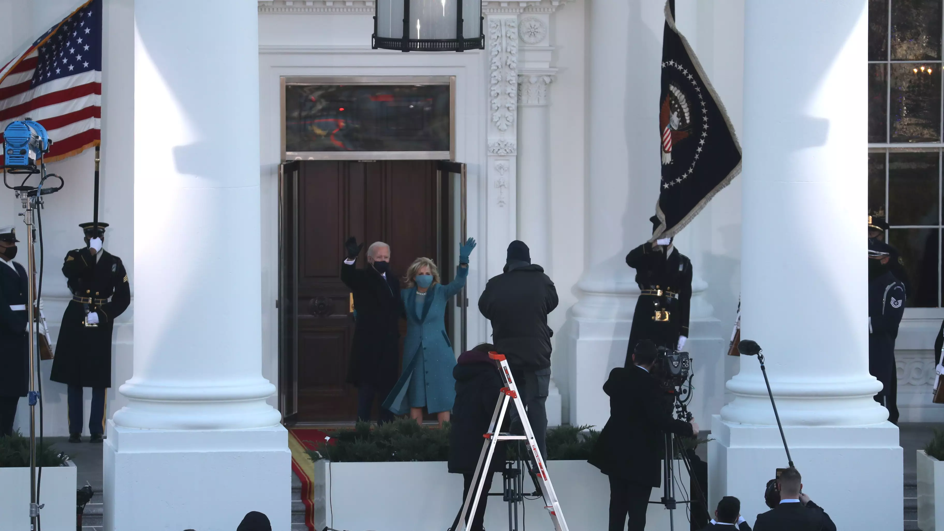 Joe And Jill Biden Left Standing In The Cold After White House Door Mix-Up