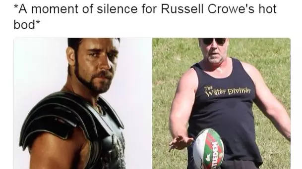 Russell Crowe Responds To Being Body Shamed With One Simple Tweet