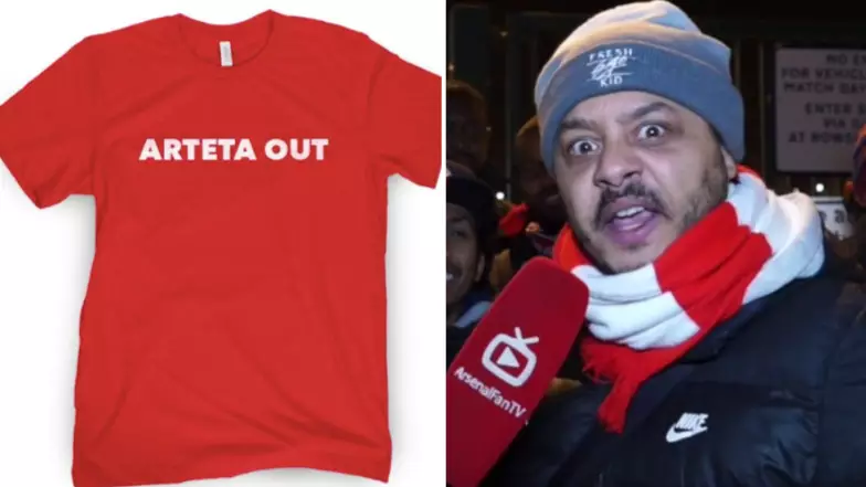 Arsenal Fan Troopz And Barstool Sports Are Selling 'Arteta Out' T-Shirts