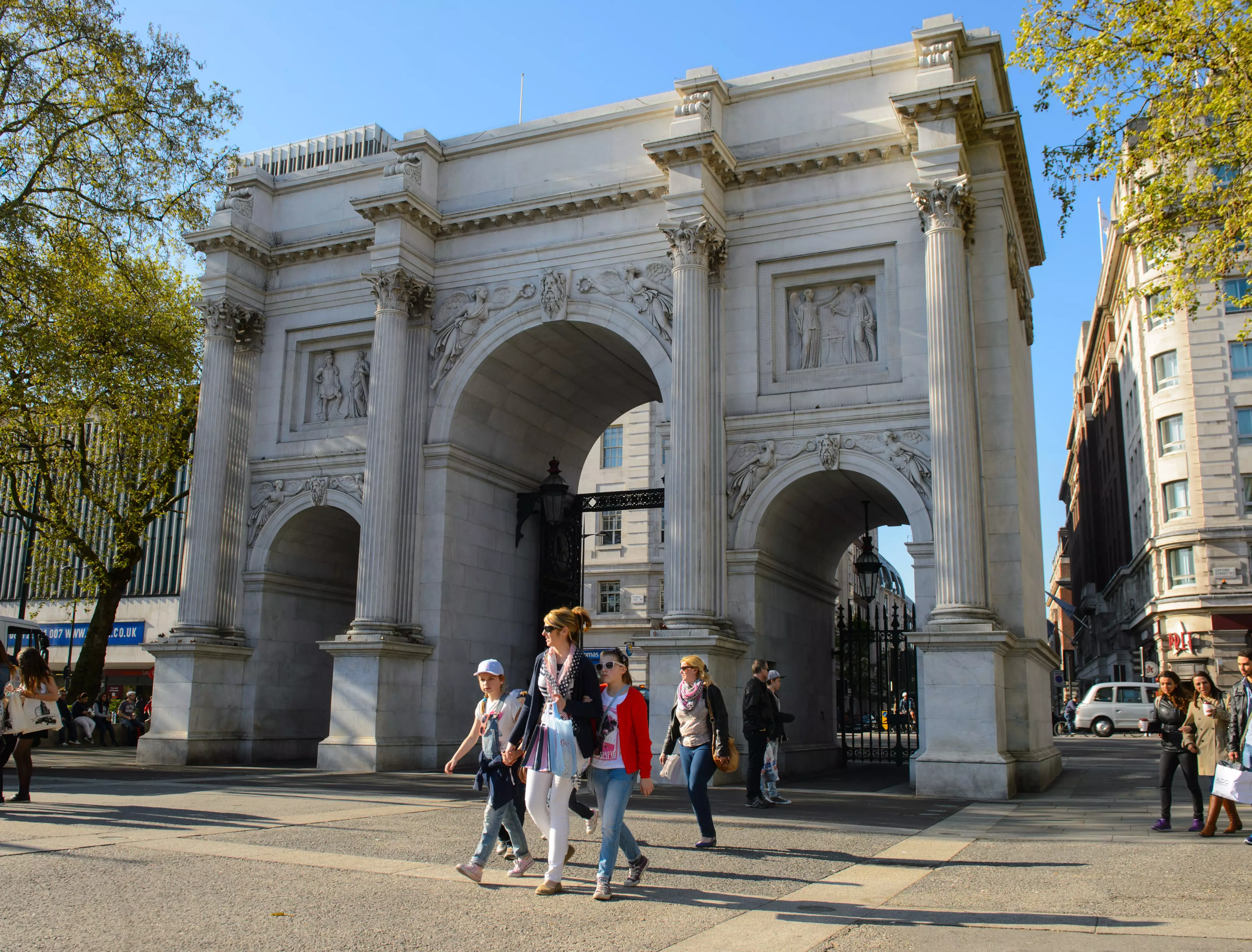 Marble Arch in Central London.