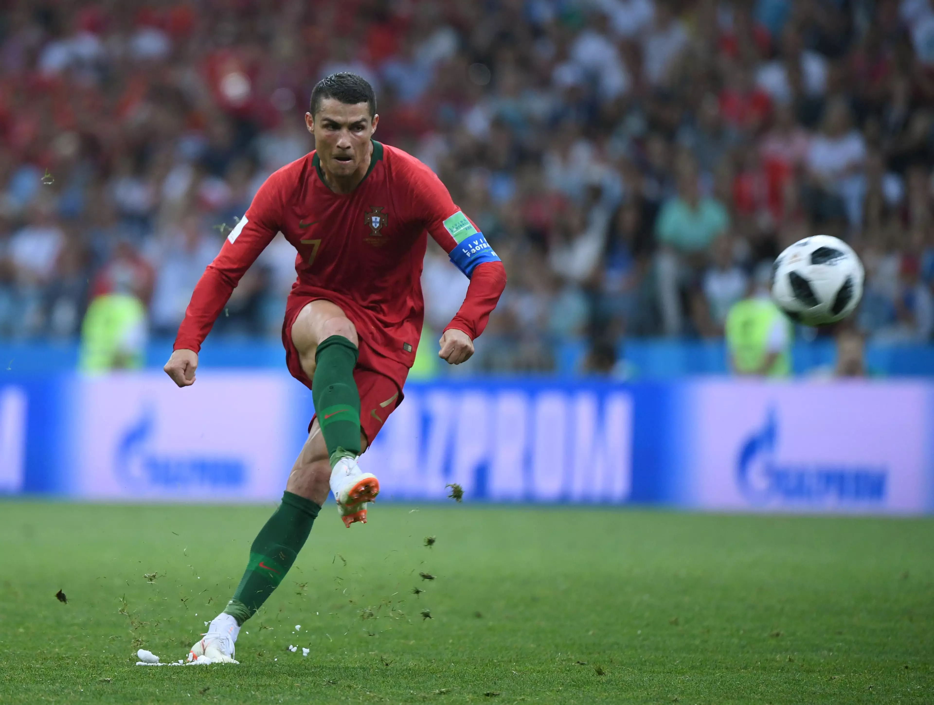 Ronaldo doing Ronaldo things. Image: PA