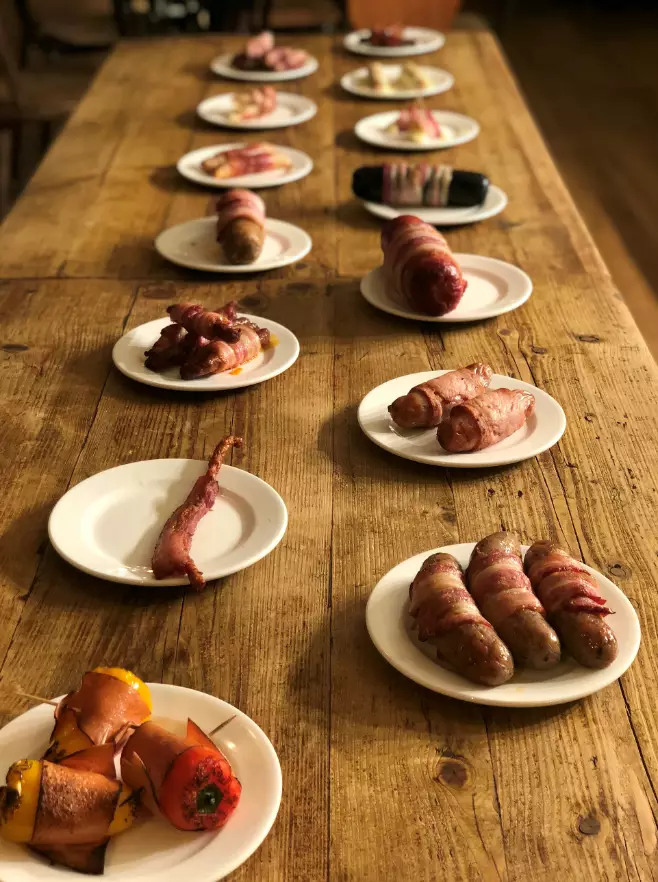 Chef Jim Thomlinson promises many creative twists on the classic pig in blanket.